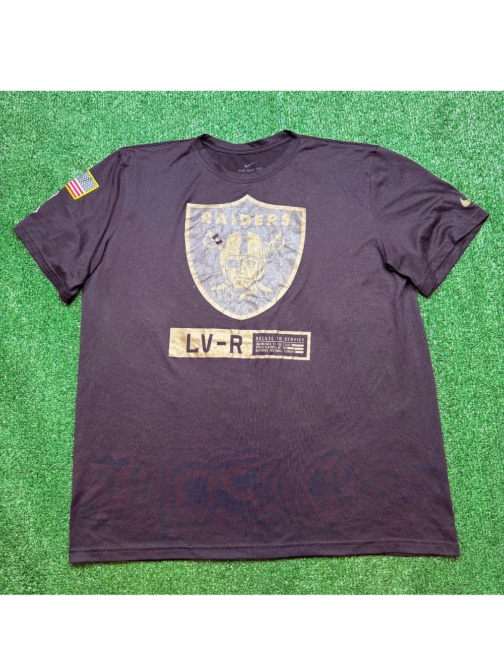 Las Vegas Raiders Shirt Men's Size XL Black NFL Football Nike Salute To Service